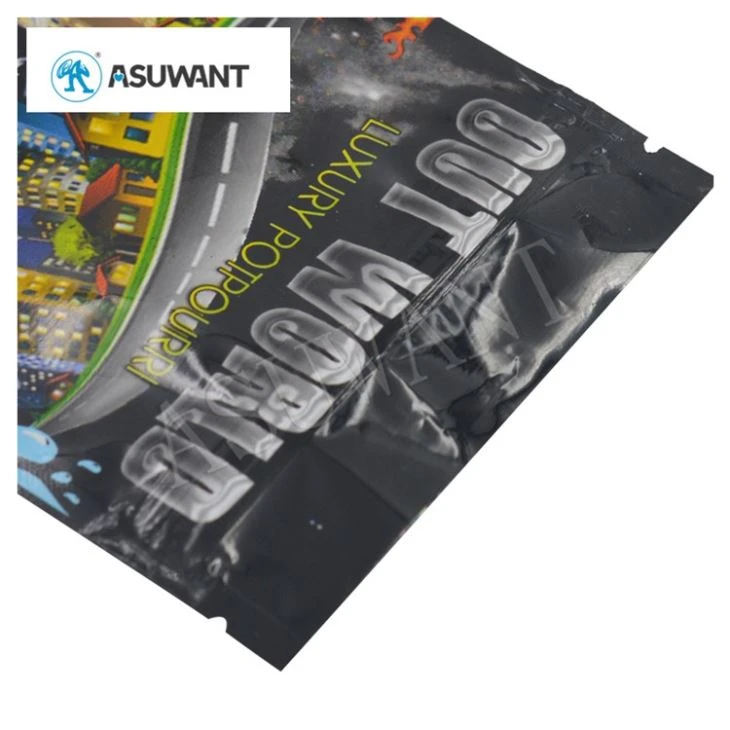 THC Cannabis Cookies Ziplock Mylar Bags Custom Labels Printing Biodegradable 3.5g Ziplock Smell Proof Mylar Stand Up Packaging Bags For Medical Weed
