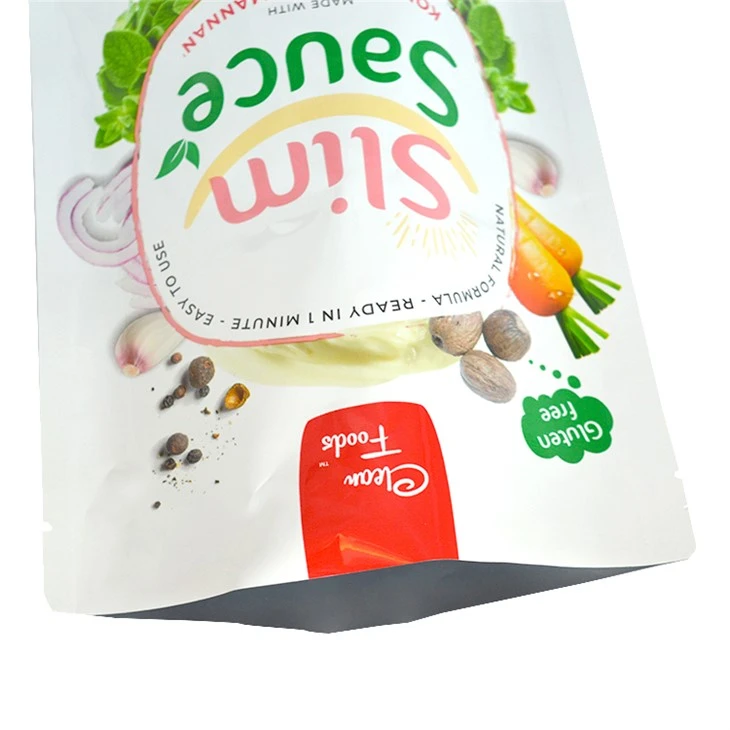 60g Notch Snack Plastic Packaging Bags , Food Flexible Packaging Pouches With Resealable Zipper