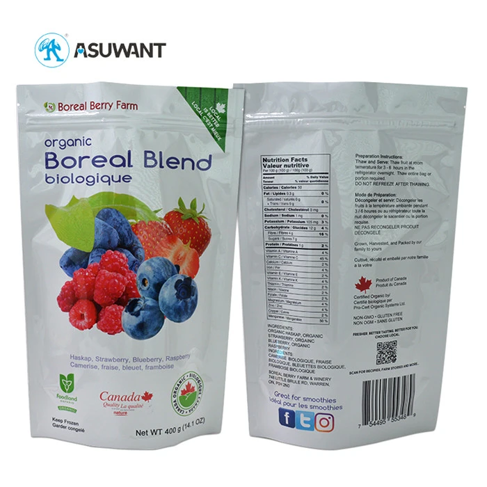 60g Notch Snack Plastic Packaging Bags , Food Flexible Packaging Pouches With Resealable Zipper