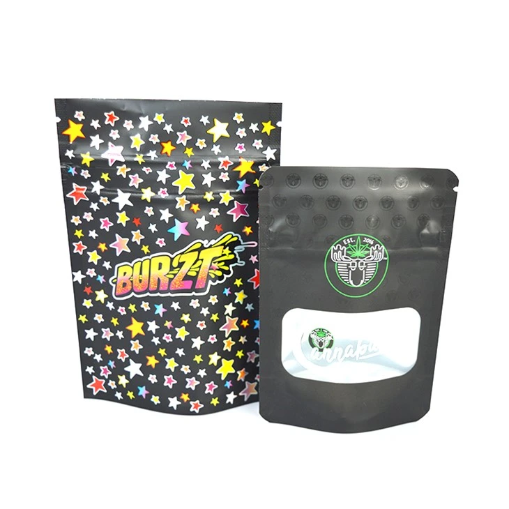 Food Grade Black Child Resistant Exit Zipper Bag