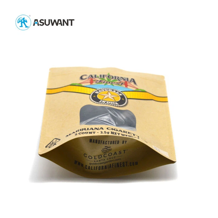 Plain Stand Up Kraft Paper Pouch Bag