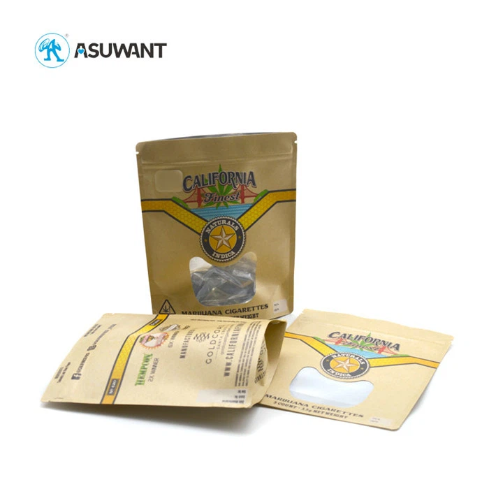 Plain Stand Up Kraft Paper Pouch Bag