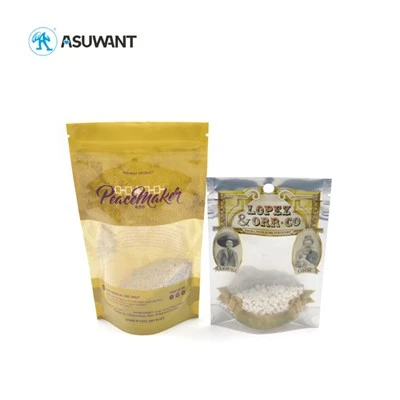 그라비아 인쇄 식품 등급 의료용 대마초 ziplock 가방이 맑은 창문