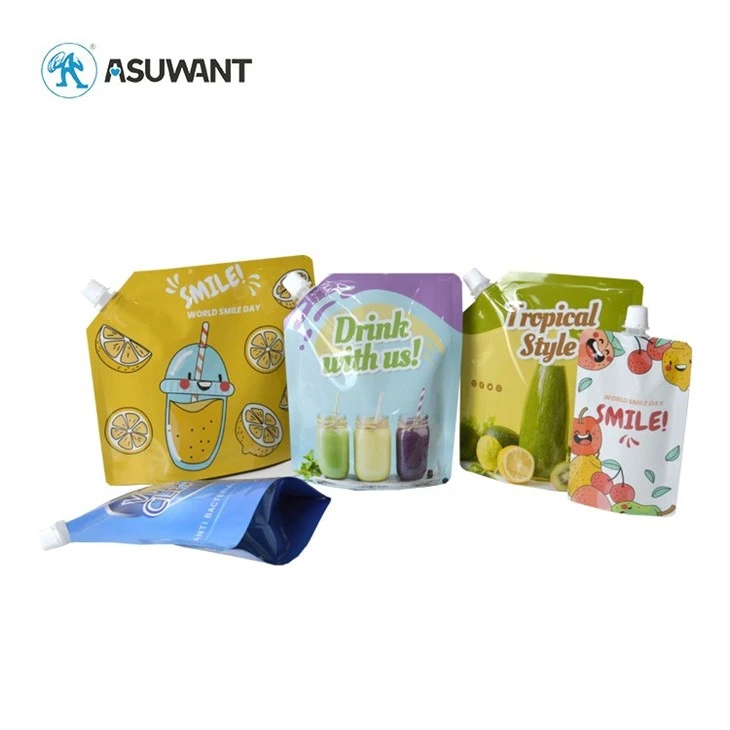 Biodegradable Drink Spouted Stand Up Pouch Bag For Juice Filling With Nozzle best